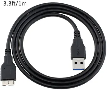 Kabel USB 3.0 A do podłączenia do kabla Micro-B, przewód o długości 3,3 stopy), kompatybilny z przenośnym zewnętrznym dyskiem twardym WD My Passport i Elements, Toshiba