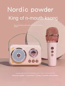 Narodowy Karaoke Mikrofon Bezprzewodowy Do transmisji Wbudowany Bluetooth Audio Transformator Sprzęt wielofunkcyjny głośnik Ktv