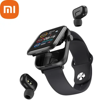 Mijia Youpin Smart watch 2 w 1 Słuchawki IP67 Wodoodporny Bluetooth 5,0 Biznesowych Sportowe Męskie Zegarek Dla Android Smartphone IOS