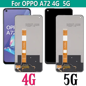 Oryginał Dla OPPO A72 4G 5G CPH2067 PDYM20 Wyświetlacz LCD Dotyk Digitizer Ekran Kompletna Wymiana