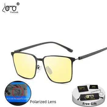 VANLOOK Okulary noktowizyjne Okulary przeciwsłoneczne UV400 Zabezpieczenie Polaryzacyjne Dla Mężczyzn Jazdy 2020 Modne Damskie Okulary W dużych Oprawkach