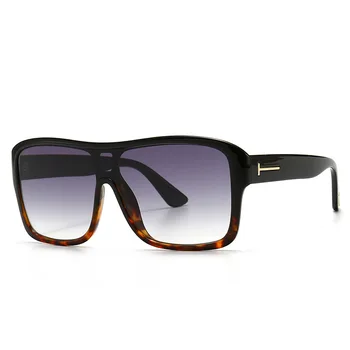 Klasyczne fajne okulary z gradientem w stylu shield dla mężczyzn i kobiet, świetna oprawa, retro-w kształcie litery T metalowy marki, markowe okulary Oculos