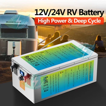 Treepower 24 W 400ah litowa bateria lifepo4 do 24 wymienić Ołowiowo-Kwasowe Akumulator energii słonecznej na kołach + 20A ładowarka