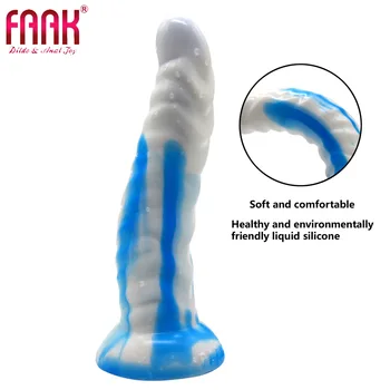 FAAK Płyn Silikonowy Miękki Realistyczne Dildo Penis Płynny Silikon Męski Penis z Przyssawką Sex Zabawki dla Kobiet Seks-Produkty Dla Dorosłych
