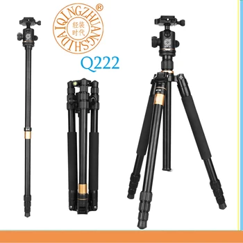QZSD Q222 Kamera Statyw Pro Z Демпфирующей Kulowy głowicą Statyw Aluminiowy Monopod Do Kamery Statyw Zdjęcia dla Cyfrowego wideo dslr T