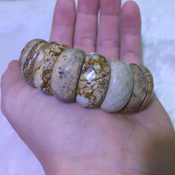 naturalna obraz jaspis kamień koraliki bransoletka naturalny kamień bransoletka dla kobiety na prezent hurtowych!