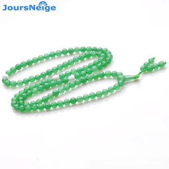 JoursNeige Naturalny Bransoletka Z Zielonego Kamienia 108 Koraliki Buddy Naszyjnik dla Kobiet, Mężczyzn Kryształowa Bransoletka Wielowarstwowe Biżuteria