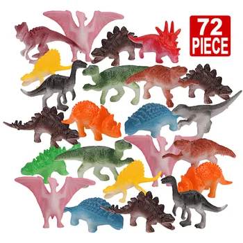72 szt., Mini-Zabawki z Dinozaurami dla Dzieci, które Naśladują Figurkę Dinozaura, Modelowe Zabawki, Zestawy dla Chłopców I Dziewcząt, Dzieci Prezenty na Urodziny, Wieczór Prezenty