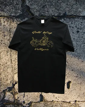 2019 Modna Czarna Koszulka z Krótkim Rękawem, 100% Bawełna, Japońska Мотоциклетная koszulka Goldwing 1800, t-Shirt z grafiką, t-Shirt z Krótkim Rękawem