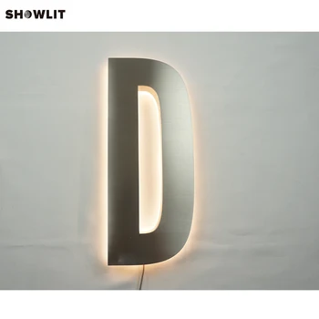 Reklama zewnętrzna szczotkujący litery Ligthing stali Nierdzewnej akrylowe 3D