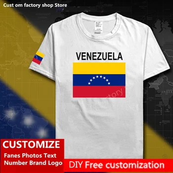 Wenezuela Wenezueli bawełniana koszulka Na Zamówienie Jersey Fanów DIY Nazwa Marki, LOGO Wysoka Uliczna Moda Hip-hop Luźna koszulka Casual