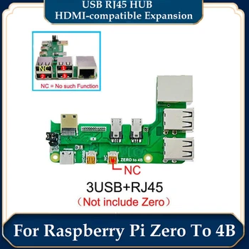 1 Zestaw Raspberry Pi kartę Zero do Pi3/Pi4 Karta rozszerzeń Zero Pi0 KONCENTRATOR USB RJ45 KAPELUSZ