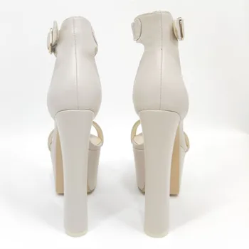 BUTY SHOFOO, Piękne damskie sandały z lakierowanej skóry, sandały na wysokim obcasie około 16 cm, letnie buty damskie. ROZMIAR: 34-45