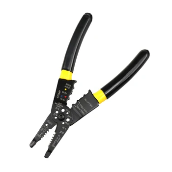 Multitool Peeling Nożyce Do usuwania izolacji z Przewodów, Ręczne Narzędzie Mini Szczypce Kablowe Palniki 10-22AWG Zaciskane Szczypce Funkcja Rozbiórki Cut