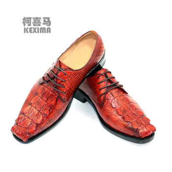 hulangzhishi/nowy styl, buty z krokodylej skóry, Męskie moda buty z czystym sterowaniem ręcznym, biznesowa męska oficjalna buty