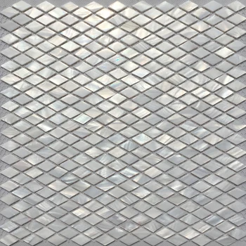 2 mm Grubość Diament Diament Perłowa Mozaika Pas MOP19002 Białe Słodkowodne Umywalka Płytki Ścienne Do Łazienki