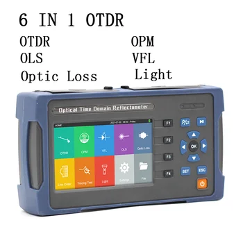 Bezpłatna wysyłka 6 W 1 OTDR 1310/1550 nm 26/24 db Optyczne straty ekran Dotykowy VFL ONLINE OPM
