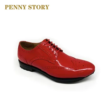 Męskie buty PENNY STORY, biznes ślubne męskie skórzane buty ręcznie robione, skórzane buty na zamówienie, buty męskie z ostrym czubkiem