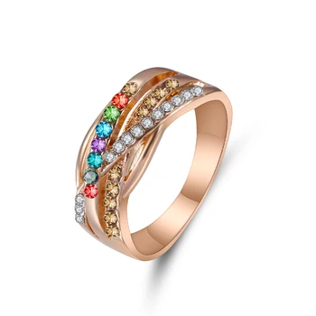 Kobiece pierścień Kolor Cyrkon Geometryczny Złoty Kolor Modny Pierścionek Indywidualną Pierścień Dla Kobiet Banquet Zaręczyny Zaręczyny Przyjaciółka