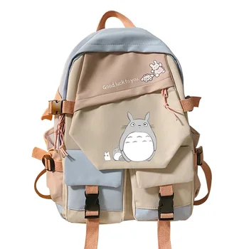 Kreskówka Totoro Kot Plecak Młodzieży Szkolny Studentów Książka Torba Kieszonkowe Plecaki Dla Dziewczyn Chłopców