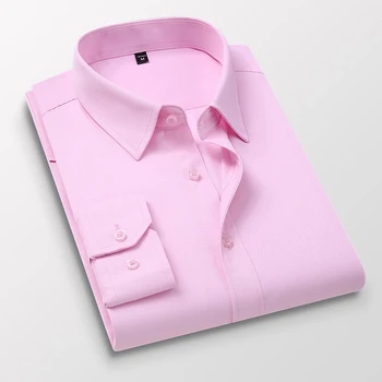 Camisas ajustadas para hombre, camisas de manga larga simples, informales, para biuro, 2022