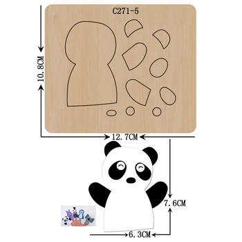 Nowe drewniane stemple panda do Scrapbookingu C-271-5 dla zwykłych штамповочных maszyn na rynku