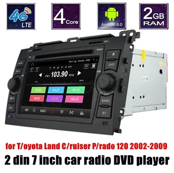 dla T/oyota Hilux VI/OS. Stare C/amry Pr/ado R/AV4 P/rado 2003-2008 Samochodowy odtwarzacz DVD, Radio, WIFI, GPS, wsparcie dla kamery cofania