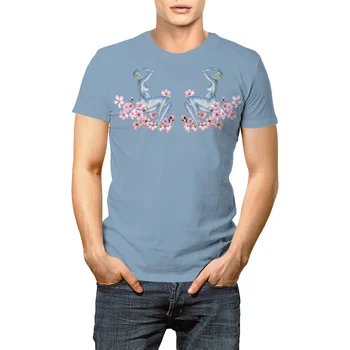 T-shirt z nadrukiem design sense z krótkim rękawem męska letnia nowy trend, ins, luźna koszulka męska z tropikalnym kokosowym nadrukiem przy użyciu nadrukiem, rękawy