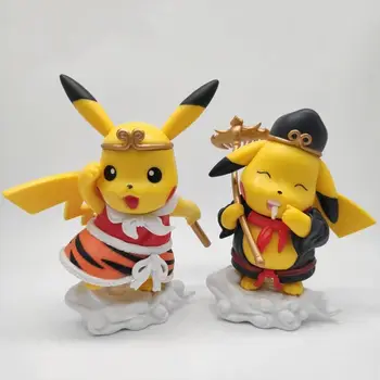 Anime Pokemon Figurka Kawaii Pikachu Cosplay Chińska Klasyka Podróż Na Zachód Król Małp Model Kolekcja Zabawek Dla Dzieci