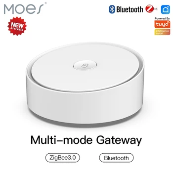 W wielu trybach inteligentna brama Moes ZigBee 3.0 Bluetooth Mesh Hub Współpracuje z Tuya Smart App, sterowanie głosem przez Alexa Google Home