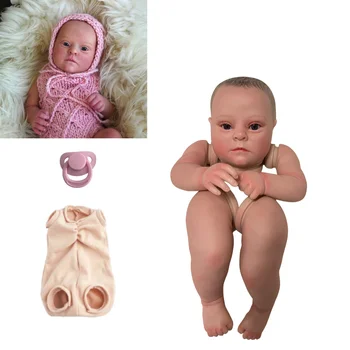 3D Zestaw Do Rysowania Cierpliwość Reborn Baby Doll Formy Z Włosami I Rzęsami Dodać Magnes Niebieskie Żyły Bardziej Realistyczny 21 cali
