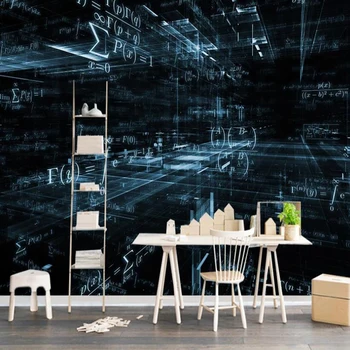 Milofi niestandardowe tapety fresk Europejski nowoczesny, minimalistyczny streszczenie czarno-biały cyfrowy tło dekoracje ścienne tapety