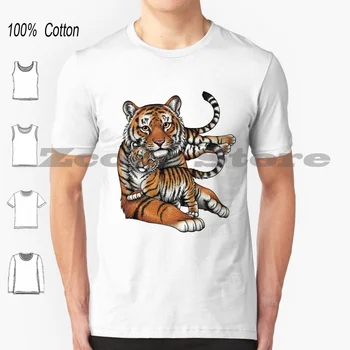 Koszulka Sumatran Tigers z 100% Bawełny, Wygodne, Wysokiej jakości t-Shirt Sumatran Tiger cub tygrys Tygrysek Kotka Ładny Kot Duży Kot Zoo