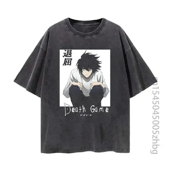 Gra Śmierci Anime Damska Koszula Ulicy Harajuku Wzór Czyszczenia Koszulka Manga Graficzny T-Shirt Męskie Topy Koszulki