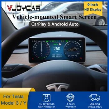 Vjoycar Y3-Pro Cyfrowy HUD Wydajność Wyświetlacz LCD Ekran Konsoli Środkowej deski Rozdzielczej dla Tesla Model 3/Y Carplay Android Auto USB Aktualizacja