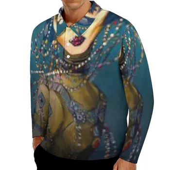 Jibaro Obraz Olejny Codzienne t-Shirty Dla Mężczyzn Marca Кивельсон Koszulki Polo z Długim Rękawem Y2K Jesienna Koszula Na miarę, Duże Rozmiary 4XL 5XL