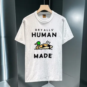 Wzór t-shirt Ludzkiego produkcji, Męskie 1:1, Wysokiej jakości Kaczka Ludzkiego Produkcji, Japoński Trend, Damska Bawełniana Koszulka z krótkimi rękawami, Białe t-Shirty