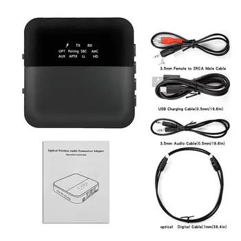 Bluetooth 5,0 Nadajnik i Odbiornik CSR8675 aptX LL HD 3,5 mm Aux RCA CSR8675 Stereo Bezprzewodowy Adapter Do Samochodowych TV PC Słuchawek