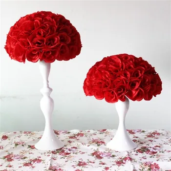 24 cm 6 szt. Sztuczne Różowe kulki Jedwab Kwiatowy Kulki Do Całowania Podwieszane róże Ozdoby Świąteczne poprawiny Ozdoby ro